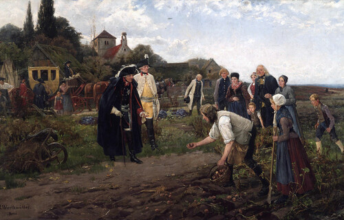 Historisches Gemälde von Menschen bei der Kartoffelernte | © Robert Warthmüller - www.dhm.de, Gemeinfrei, https://commons.wikimedia.org/w/index.php?curid=3754769