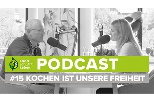 Maria Fanninger und Rudi Obauer im Podcast-Studio von Land schafft Leben | © Land schafft Leben