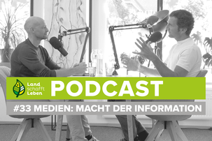 Hannes Royer und Timo Küntzle im Podcast-Studio von Land schafft Leben | © Land schafft Leben