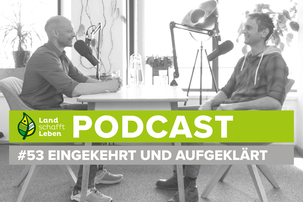 Hannes Royer und Martin Scherr im Podcast-Studio von Land schafft Leben | © Land schafft Leben