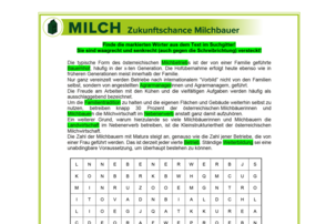 Arbeitsblatt Milch | © Land schafft Leben