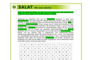 Arbeitsblatt Salat | © Land schafft Leben