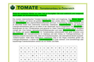 Arbeitsblatt Tomate | © Land schafft Leben