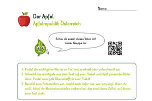 Arbeitsblatt zum Thema Apfel | © Land schafft Leben