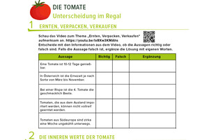 Arbeitsblatt Tomate | © Land schafft Leben