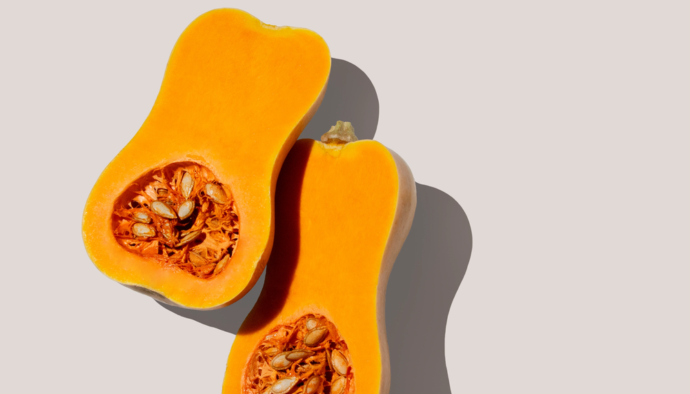 aufgeschnittener Butternuss-Kürbis | © Land schafft Leben