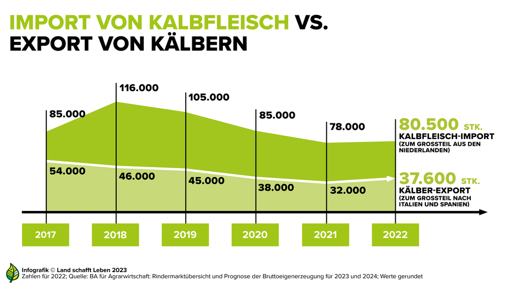 Infografik Kälbertransporte | © Land schafft Leben