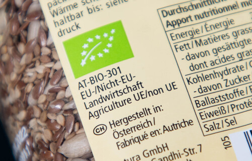 Verpackung mit EU-Bio-Siegel | © Land schafft Leben