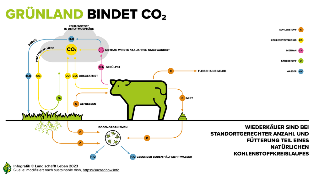 Infografik Landwirtschaft, Ernährung, Klima | © Land schafft Leben