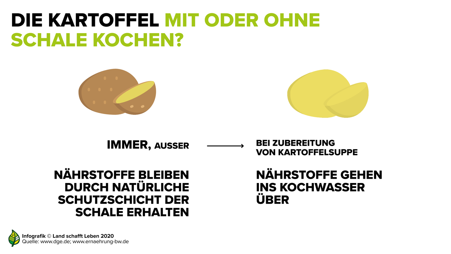 In der Küche Kartoffel Land schafft Leben