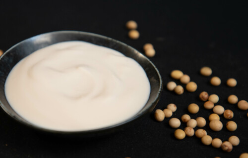 Soja-"Joghurt" in einer Schale | © Land schafft Leben