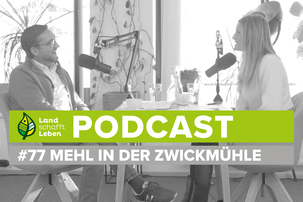 Maria Fanninger und Markus Haberfellner im Podcast-Studio von Land schafft Leben | © Land schafft Leben