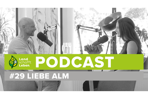 Hannes Royer und Theresa Mitterer-Leitner im Podcast-Studio von Land schafft Leben | © Land schafft Leben