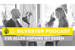 Maria Fanninger und Hannes Royer im Podcast-Studio von Land schafft Leben | © Land schafft Leben