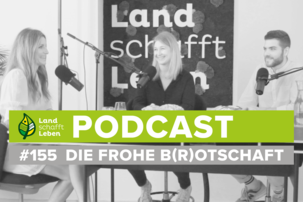 Maria Fanninger, Natalie Frühwirth und Paul Plattner im Podcast-Studio von Land schafft Leben | © Land schafft Leben